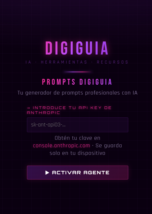 generador de prompts profesionales DigiGuia